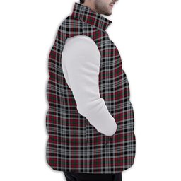 Tartan Puffer Vest Winter White Duck Down Vest Sleeveless