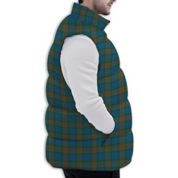 Tartan Puffer Vest Winter White Duck Down Vest Sleeveless