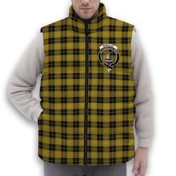 ScotsTee Shop Scottish Barclay Dress Crest Tartan Puffer Vest Winter White Duck Down Vest Sleeveless