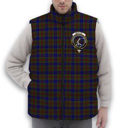 ScotsTee Shop Scottish Beattie (Beatty) Crest Tartan Puffer Vest Winter White Duck Down Vest Sleeveless