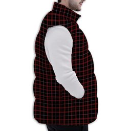 Tartan Puffer Vest Winter White Duck Down Vest Sleeveless