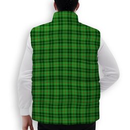 ScotsTee Shop Scottish Boyle SC Crest Tartan Puffer Vest Winter White Duck Down Vest Sleeveless