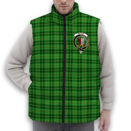 ScotsTee Shop Scottish Boyle SC Crest Tartan Puffer Vest Winter White Duck Down Vest Sleeveless