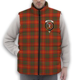 ScotsTee Shop Scottish Burns (Burns 1930) Ancient Crest Tartan Puffer Vest Winter White Duck Down Vest Sleeveless
