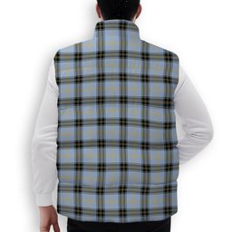 ScotsTee Shop Scottish Baxter of Balgavies Ancient Crest Tartan Puffer Vest Winter White Duck Down Vest Sleeveless