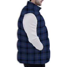 Tartan Puffer Vest Winter White Duck Down Vest Sleeveless