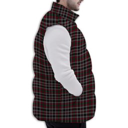Tartan Puffer Vest Winter White Duck Down Vest Sleeveless