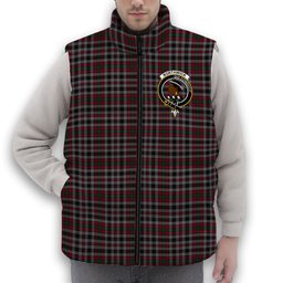 ScotsTee Shop Scottish Borthwick Crest Tartan Puffer Vest Winter White Duck Down Vest Sleeveless
