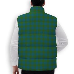 ScotsTee Shop Scottish Barclay Hunting Ancient Clan Crest Tartan Puffer Vest Winter White Duck Down Vest Sleeveless
