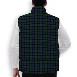 ScotsTee Shop Scottish Blair Crest Tartan Puffer Vest Winter White Duck Down Vest Sleeveless