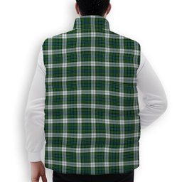 ScotsTee Shop Scottish Black Watch Dress Ancient Crest Tartan Puffer Vest Winter White Duck Down Vest Sleeveless