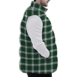 Tartan Puffer Vest Winter White Duck Down Vest Sleeveless