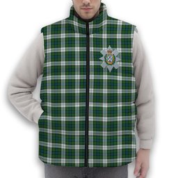 ScotsTee Shop Scottish Black Watch Dress Ancient Crest Tartan Puffer Vest Winter White Duck Down Vest Sleeveless