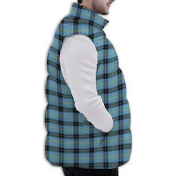 Tartan Puffer Vest Winter White Duck Down Vest Sleeveless