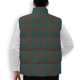 ScotsTee Shop Scottish Cameron Hunting Ancient Crest Tartan Puffer Vest Winter White Duck Down Vest Sleeveless