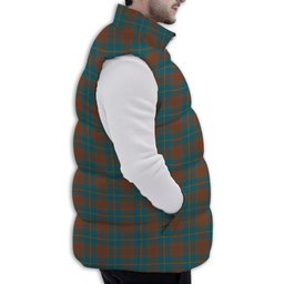 Tartan Puffer Vest Winter White Duck Down Vest Sleeveless