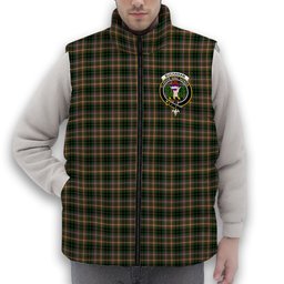 ScotsTee Shop Scottish Buchanan Hunting SC Crest Tartan Puffer Vest Winter White Duck Down Vest Sleeveless