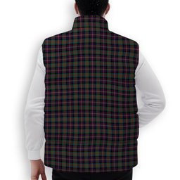 ScotsTee Shop Scottish Cameron Highlanders of Ottawa Crest Tartan Puffer Vest Winter White Duck Down Vest Sleeveless