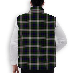 ScotsTee Shop Scottish Blair Dress Crest Tartan Puffer Vest Winter White Duck Down Vest Sleeveless