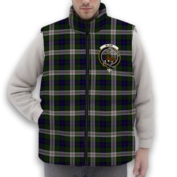ScotsTee Shop Scottish Blair Dress Crest Tartan Puffer Vest Winter White Duck Down Vest Sleeveless