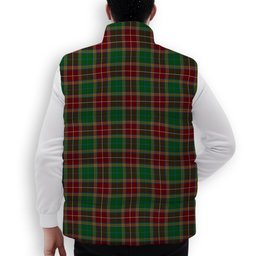 ScotsTee Shop Scottish Baxter Crest Tartan Puffer Vest Winter White Duck Down Vest Sleeveless