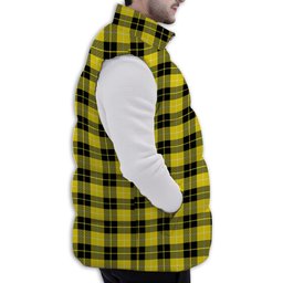 Tartan Puffer Vest Winter White Duck Down Vest Sleeveless