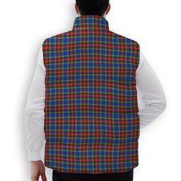 ScotsTee Shop Scottish Bethune Crest Tartan Puffer Vest Winter White Duck Down Vest Sleeveless