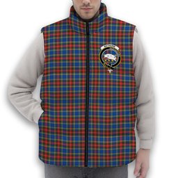 ScotsTee Shop Scottish Bethune Crest Tartan Puffer Vest Winter White Duck Down Vest Sleeveless