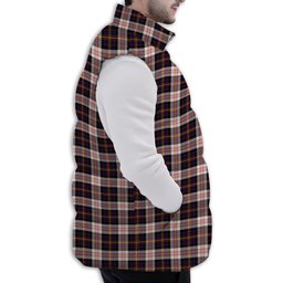 Tartan Puffer Vest Winter White Duck Down Vest Sleeveless