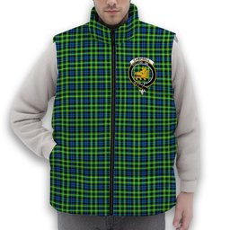 ScotsTee Shop Scottish Campbell of Breadalbane Ancient Crest Tartan Puffer Vest Winter White Duck Down Vest Sleeveless