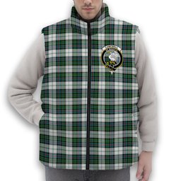 ScotsTee Shop Scottish Campbell of Cawdor Dress Ancient Crest Tartan Puffer Vest Winter White Duck Down Vest Sleeveless