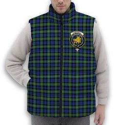ScotsTee Shop Scottish Campbell Argyll Ancient Crest Tartan Puffer Vest Winter White Duck Down Vest Sleeveless