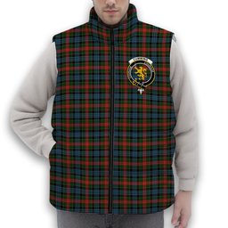 ScotsTee Shop Scottish Cumming 1831 Crest Tartan Puffer Vest Winter White Duck Down Vest Sleeveless