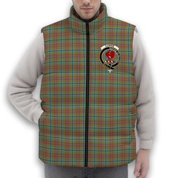 ScotsTee Shop Scottish Currie of Arran Ancient Clan Crest Tartan Puffer Vest Winter White Duck Down Vest Sleeveless