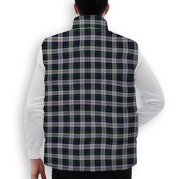 ScotsTee Shop Scottish Campbell of Cawdor Dress Crest Tartan Puffer Vest Winter White Duck Down Vest Sleeveless