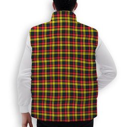 ScotsTee Shop Scottish Dewar Crest Tartan Puffer Vest Winter White Duck Down Vest Sleeveless