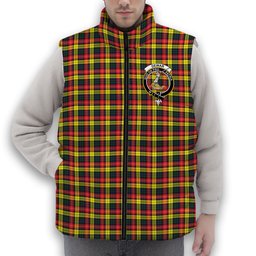 ScotsTee Shop Scottish Dewar Crest Tartan Puffer Vest Winter White Duck Down Vest Sleeveless