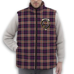 ScotsTee Shop Scottish Carnegie 2 Crest Tartan Puffer Vest Winter White Duck Down Vest Sleeveless