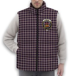 ScotsTee Shop Scottish Cameron of Erracht Dress Crest Tartan Puffer Vest Winter White Duck Down Vest Sleeveless
