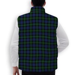 ScotsTee Shop Scottish Campbell of Loudoun Crest Tartan Puffer Vest Winter White Duck Down Vest Sleeveless