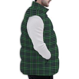 Tartan Puffer Vest Winter White Duck Down Vest Sleeveless