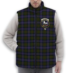 ScotsTee Shop Scottish Cochrane 1984 Crest Tartan Puffer Vest Winter White Duck Down Vest Sleeveless