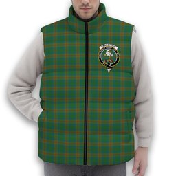 ScotsTee Shop Scottish Cranstoun Ancient Crest Tartan Puffer Vest Winter White Duck Down Vest Sleeveless