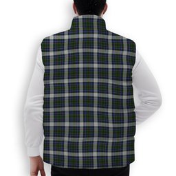ScotsTee Shop Scottish Cockburn of Ormiston Dress Crest Tartan Puffer Vest Winter White Duck Down Vest Sleeveless