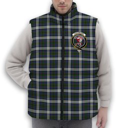 ScotsTee Shop Scottish Cockburn of Ormiston Dress Crest Tartan Puffer Vest Winter White Duck Down Vest Sleeveless