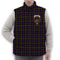 ScotsTee Shop Scottish Cameron of Erracht Modern Crest Tartan Puffer Vest Winter White Duck Down Vest Sleeveless
