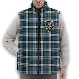 ScotsTee Shop Scottish Colquhoun Dress Ancient Crest Tartan Puffer Vest Winter White Duck Down Vest Sleeveless