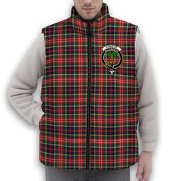 ScotsTee Shop Scottish Christie Modern Crest Tartan Puffer Vest Winter White Duck Down Vest Sleeveless