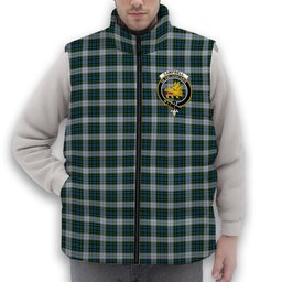 ScotsTee Shop Scottish Campbell Dress 1 Crest Tartan Puffer Vest Winter White Duck Down Vest Sleeveless