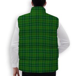 ScotsTee Shop Scottish Clephan Crest Tartan Puffer Vest Winter White Duck Down Vest Sleeveless